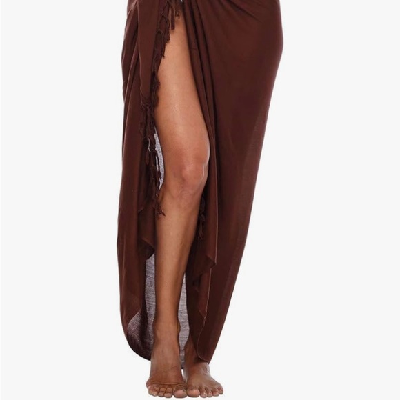 Brown Swim Cover-Up - Picture 1 of 3